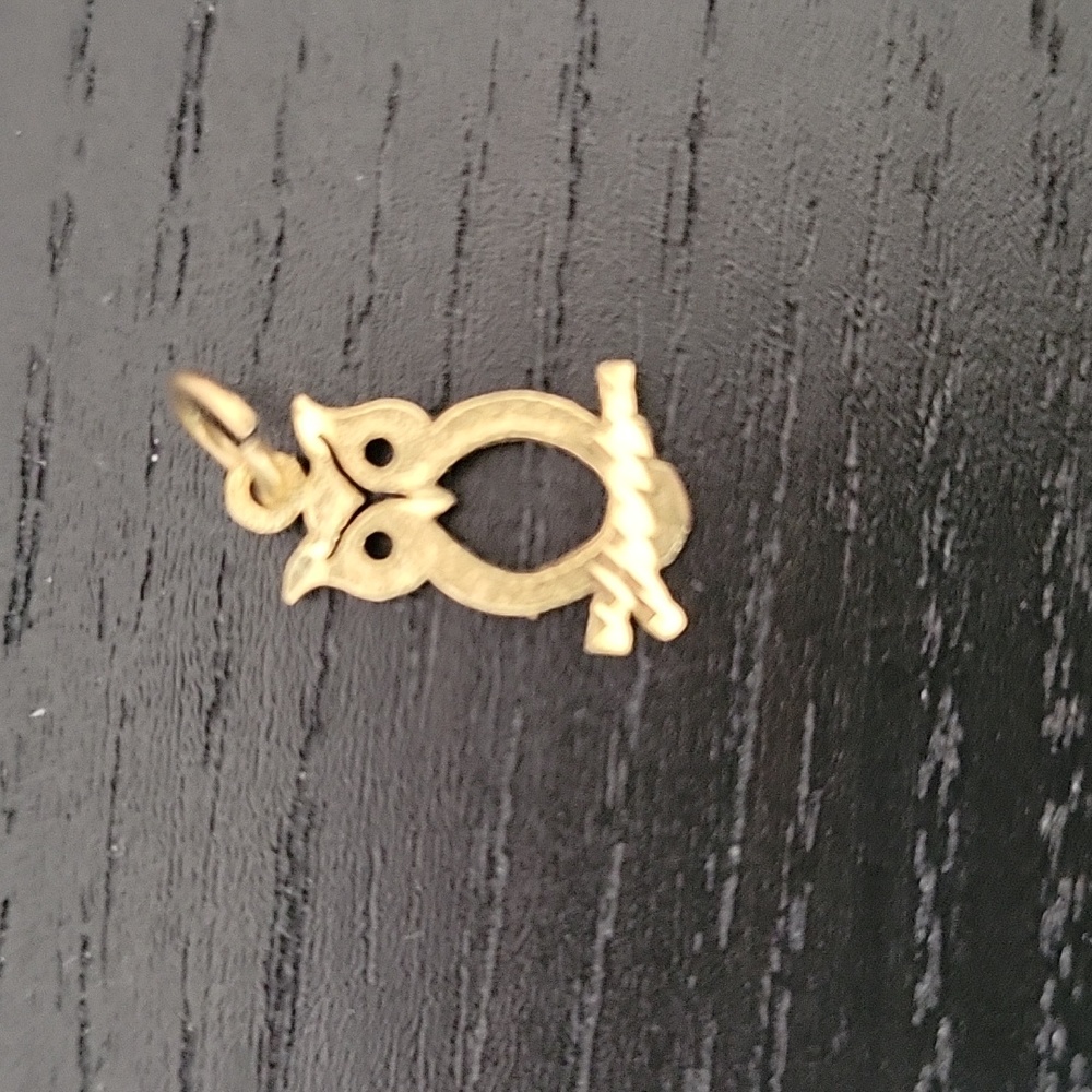 14k gold owl Pendant